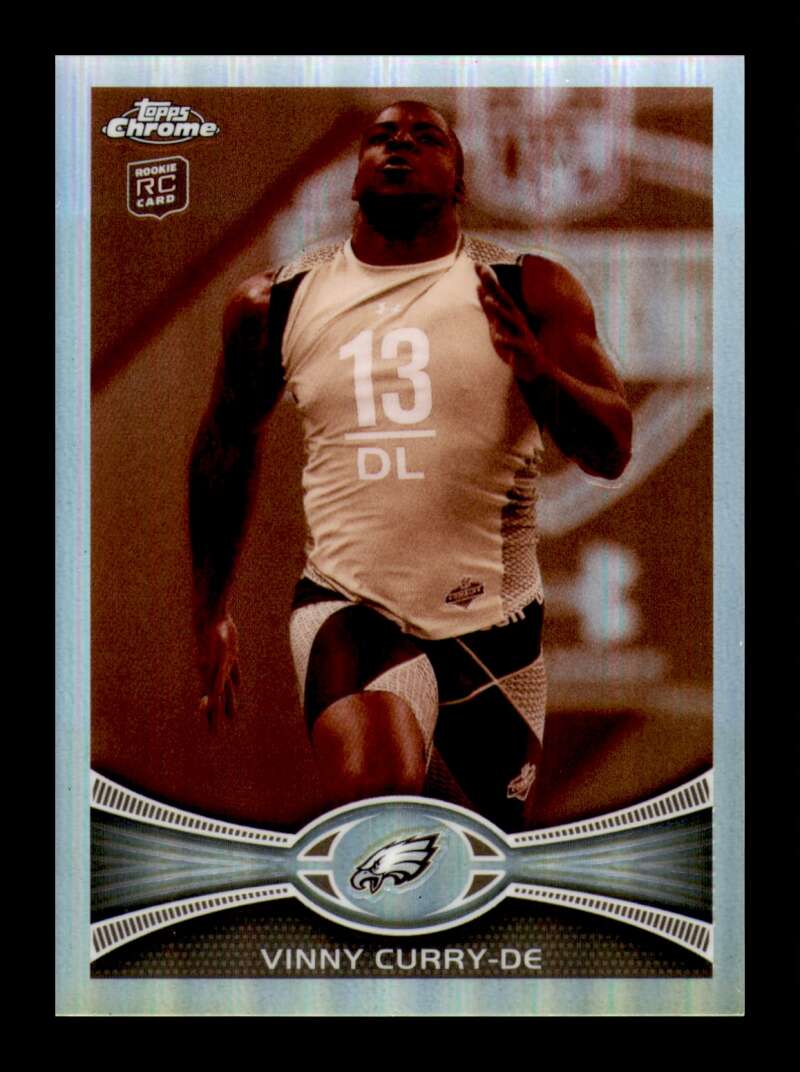 Load image into Gallery viewer, 2012 Topps Chrome Sepia Refractor Vinny Curry #131 Philadelphia Eagles Rookie RC /99  Image 1
