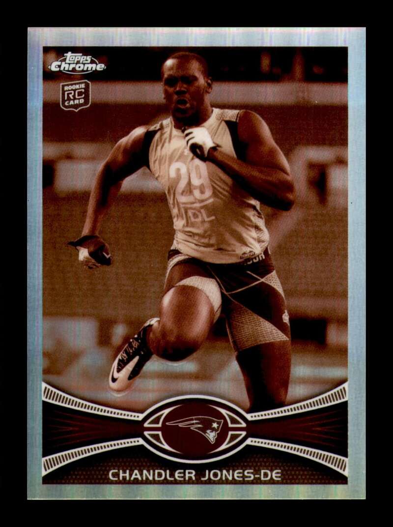 Load image into Gallery viewer, 2012 Topps Chrome Sepia Refractor Chandler Jones #140 New England Patriots Rookie RC /99  Image 1
