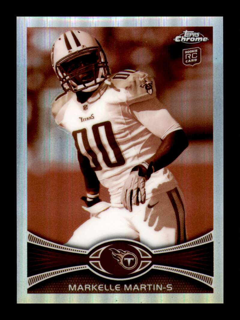 Load image into Gallery viewer, 2012 Topps Chrome Sepia Refractor Markelle Martin #163 Tennessee Titans Rookie RC /99  Image 1
