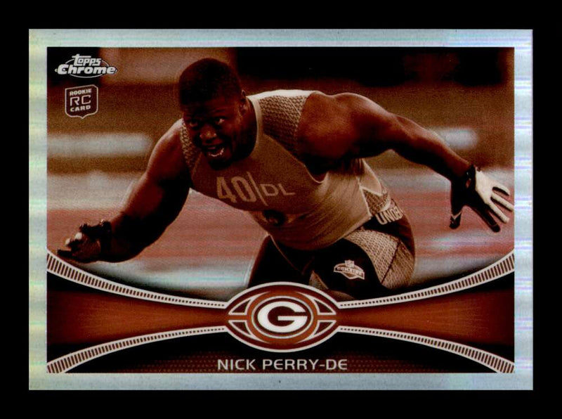 Load image into Gallery viewer, 2012 Topps Chrome Sepia Refractor Nick Perry #185 Green Bay Packers Rookie RC /99  Image 1
