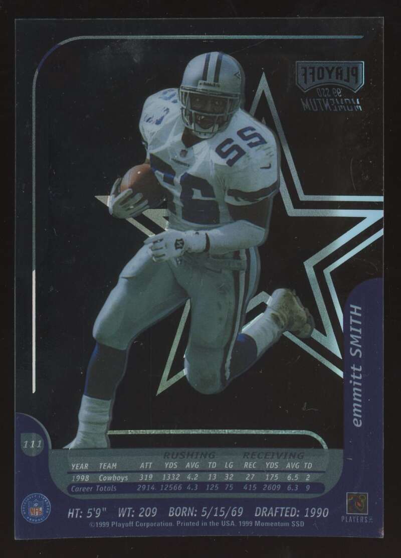 Load image into Gallery viewer, 1999 Playoff Momentum SSD Emmitt Smith #111 Dallas Cowboys  Image 2
