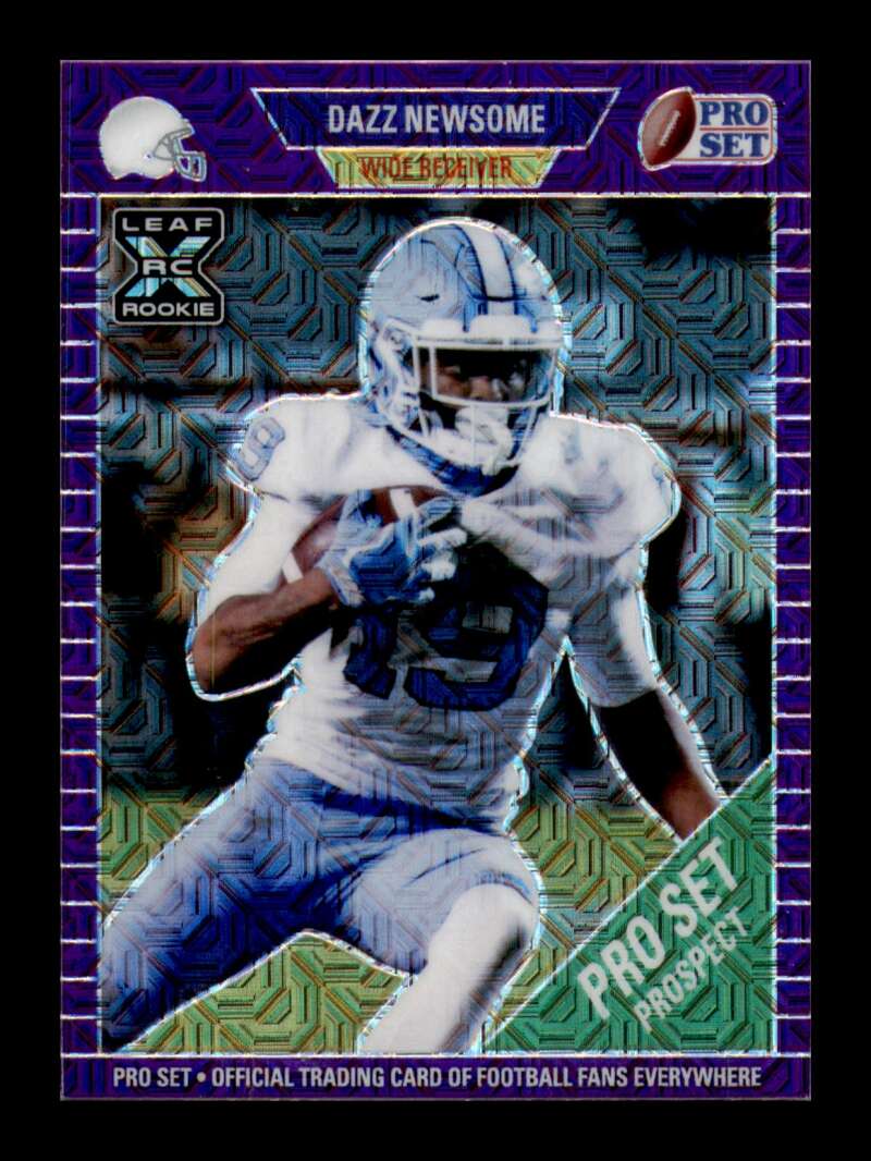 Load image into Gallery viewer, 2021 Pro Set Metal 1989 Purple Mojo Dazz Newsome #20 Rookie RC /25  Image 1
