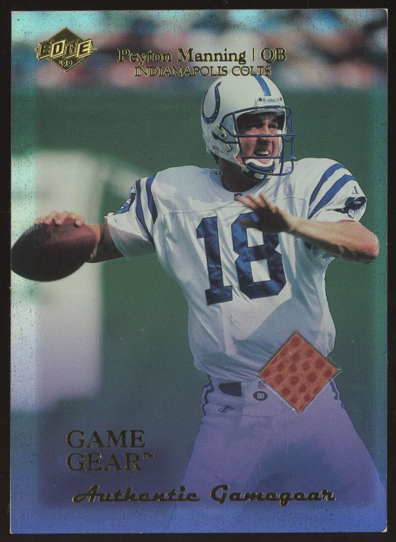 Load image into Gallery viewer, 1999 Collector&#39;s Edge Peyton Manning Game Gear Promo Peyton Manning #PM3  Image 1
