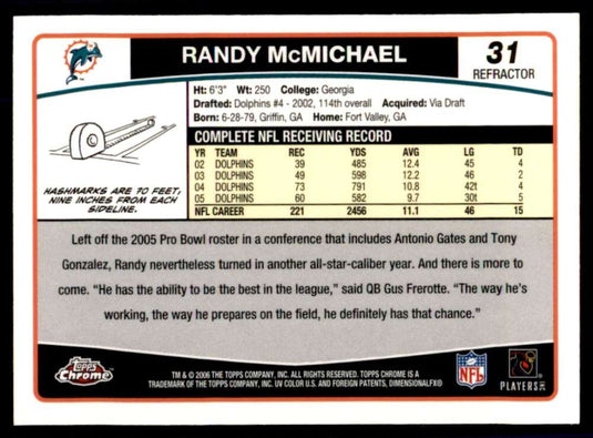 2006 Topps Chrome Refractor Randy McMichael 