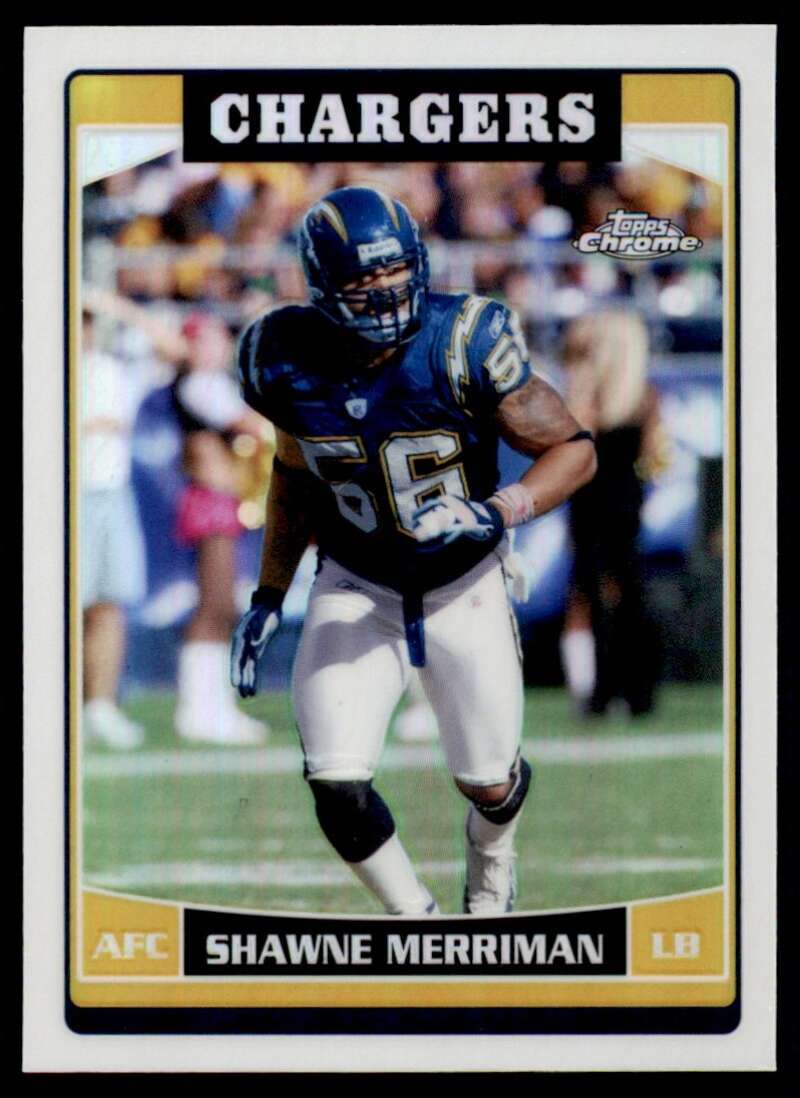 Load image into Gallery viewer, 2006 Topps Chrome Refractor Shawne Merriman #39 San Diego Chargers Image 1
