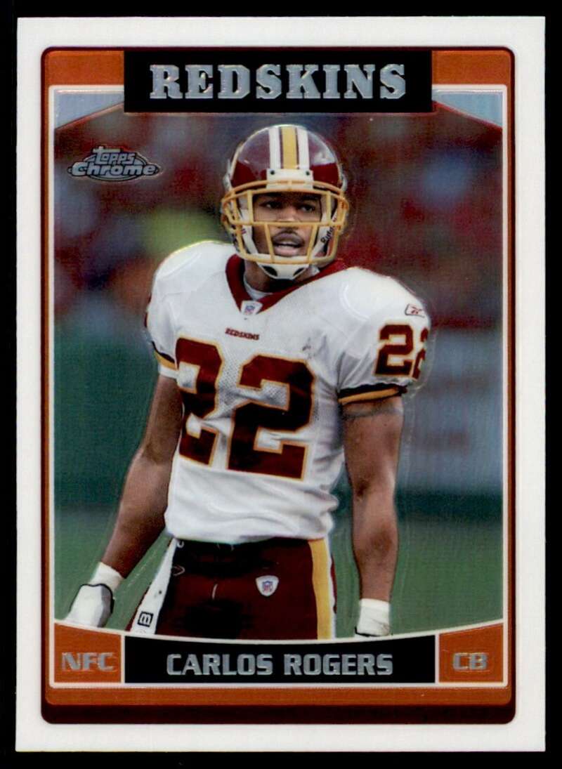 Load image into Gallery viewer, 2006 Topps Chrome Refractor Carlos Rogers #46 Washington Redskins Image 1
