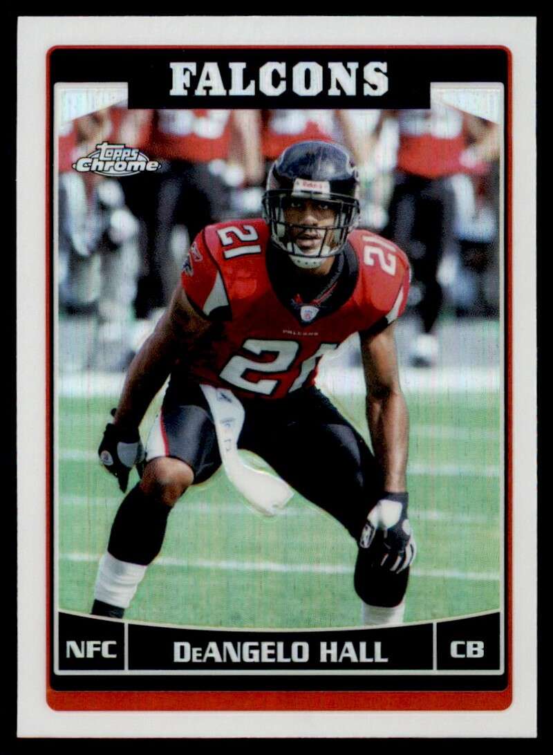 Load image into Gallery viewer, 2006 Topps Chrome Refractor DeAngelo Hall #47 Atlanta Falcons Image 1
