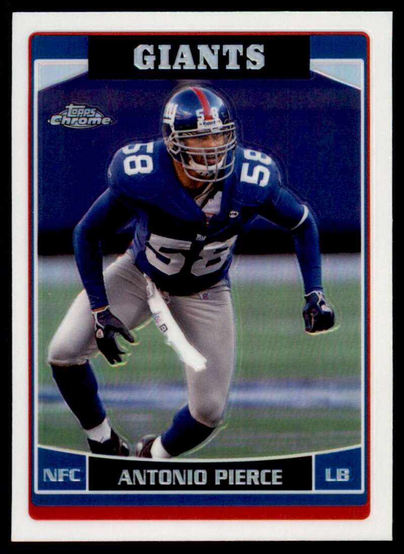 Load image into Gallery viewer, 2006 Topps Chrome Refractor Antonio Pierce #61 New York Giants Image 1
