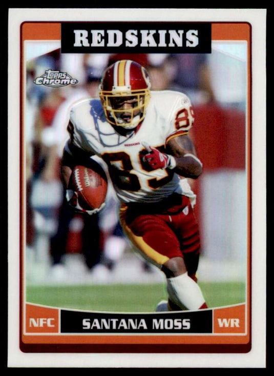 2006 Topps Chrome Refractor Santana Moss 