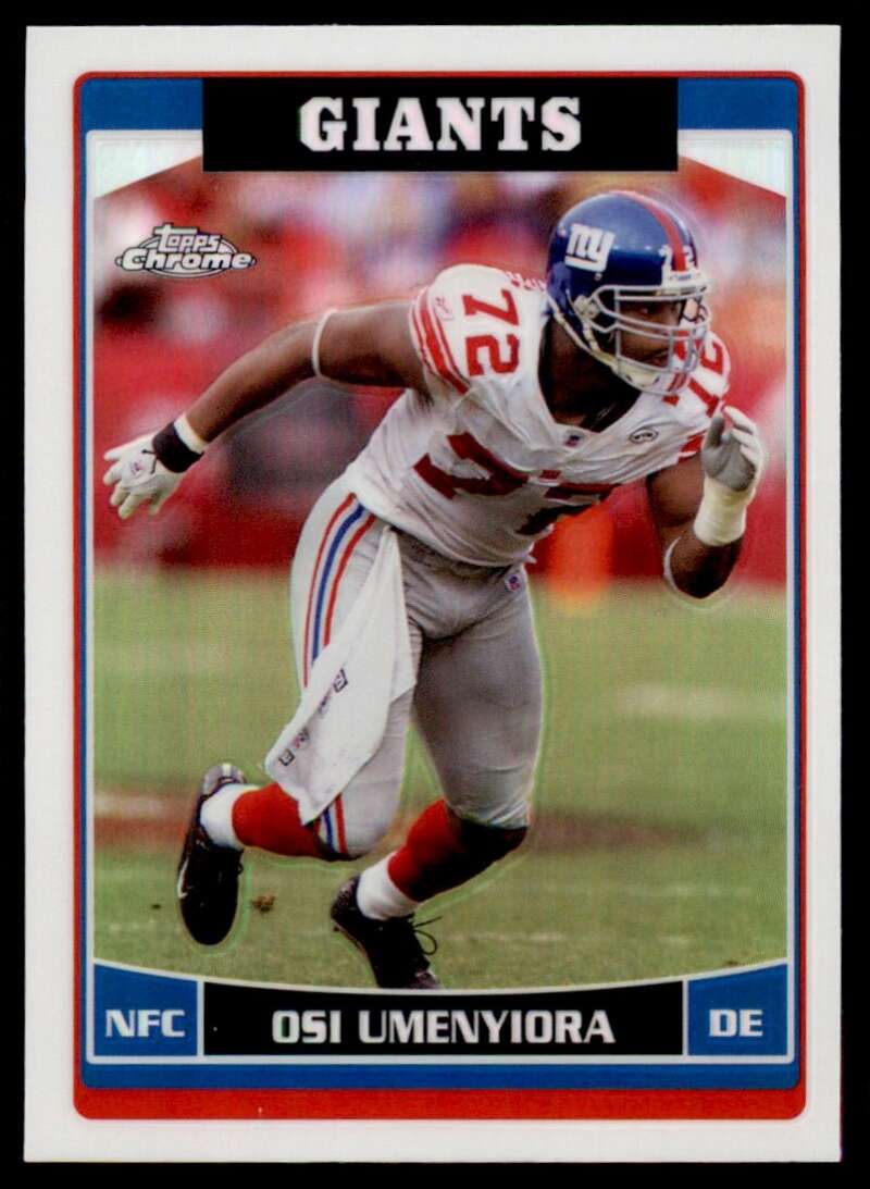 Load image into Gallery viewer, 2006 Topps Chrome Refractor Osi Umenyiora #125 New York Giants Image 1
