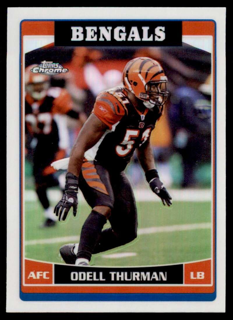 Load image into Gallery viewer, 2006 Topps Chrome Refractor Odell Thurman #126 Cincinnati Bengals Image 1
