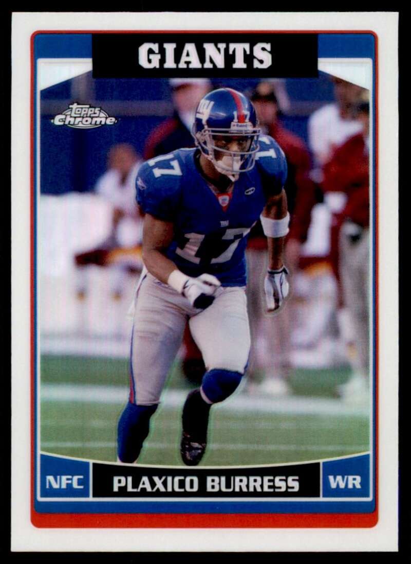 Load image into Gallery viewer, 2006 Topps Chrome Refractor Plaxico Burress #134 New York Giants Image 1
