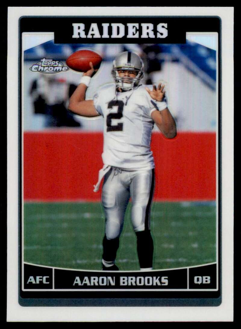 Load image into Gallery viewer, 2006 Topps Chrome Refractor Aaron Brooks #142 Oakland Raiders Image 1
