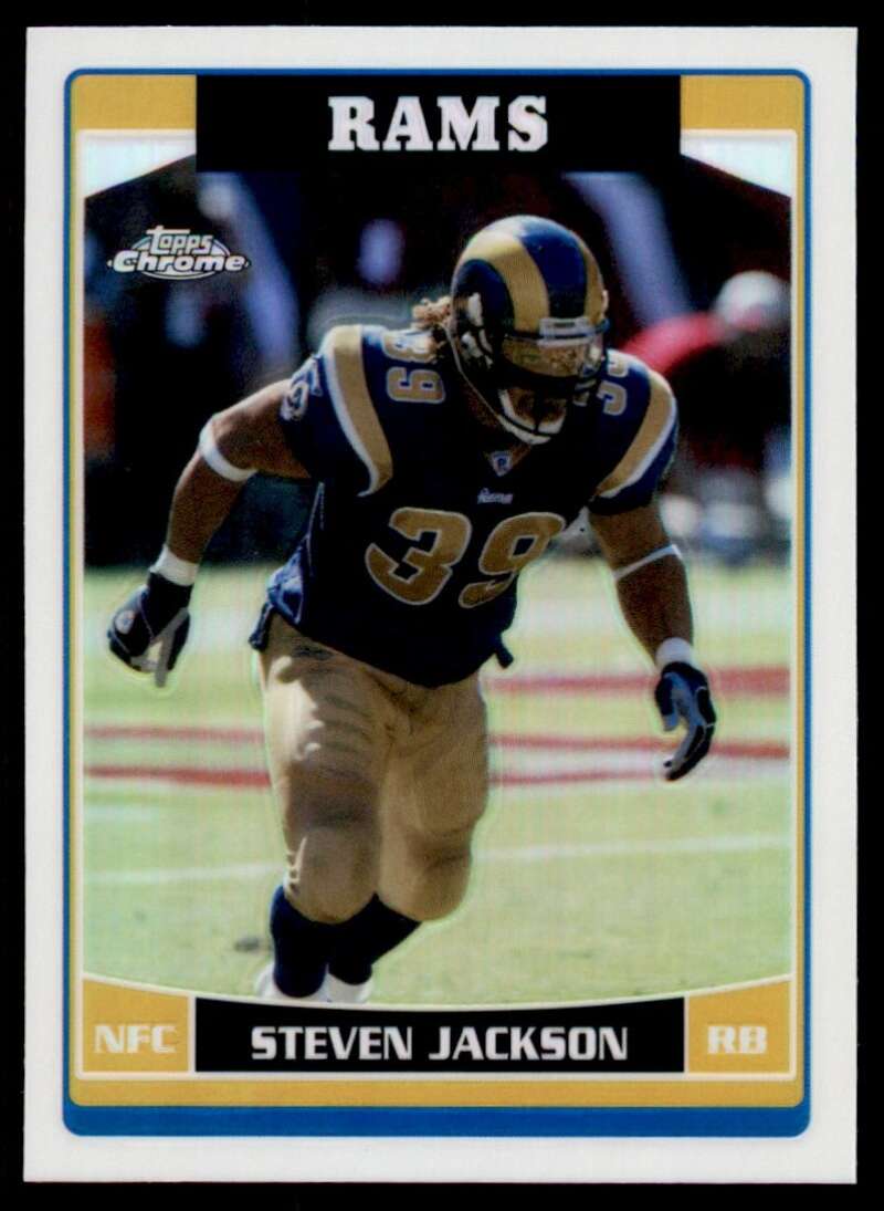 Load image into Gallery viewer, 2006 Topps Chrome Refractor Steven Jackson #143 St. Louis Rams Image 1
