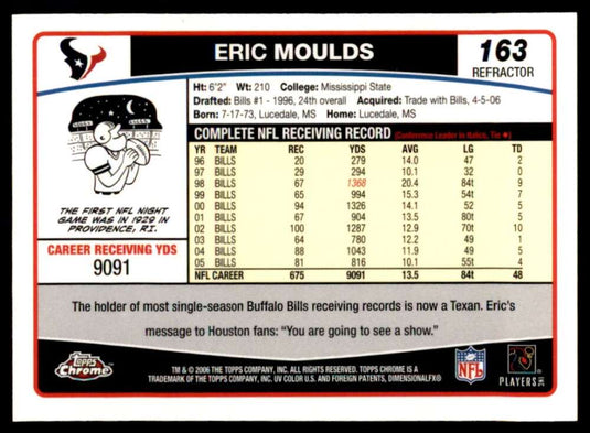 2006 Topps Chrome Refractor Eric Moulds 