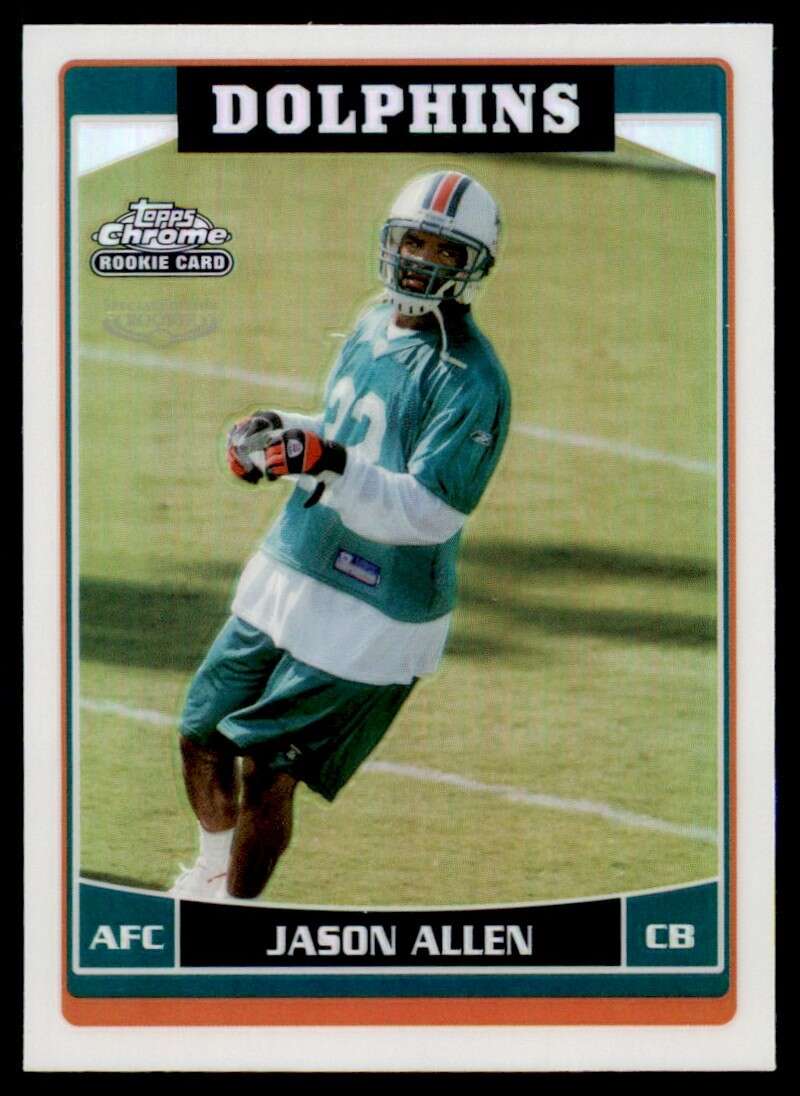 Load image into Gallery viewer, 2006 Topps Chrome Refractor Jason Allen #179 Miami Dolphins Rookie RC Image 1
