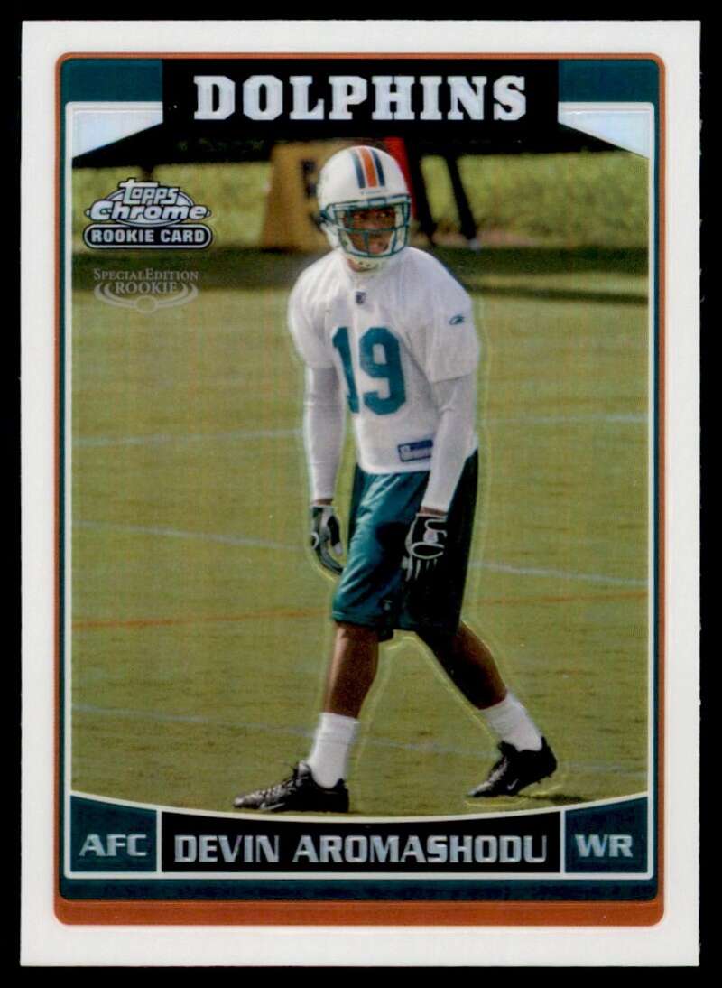 Load image into Gallery viewer, 2006 Topps Chrome Refractor Devin Aromashodu #182 Miami Dolphins Rookie RC Image 1
