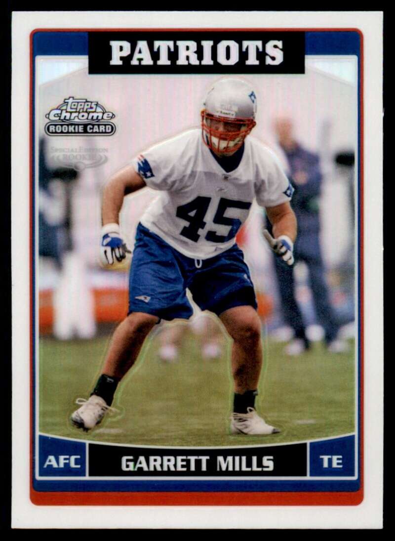 Load image into Gallery viewer, 2006 Topps Chrome Refractor Garrett Mills #204 New England Patriots Rookie RC Image 1
