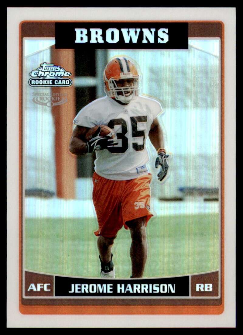 Load image into Gallery viewer, 2006 Topps Chrome Refractor Jerome Harrison #245 Cleveland Browns Rookie RC Image 1
