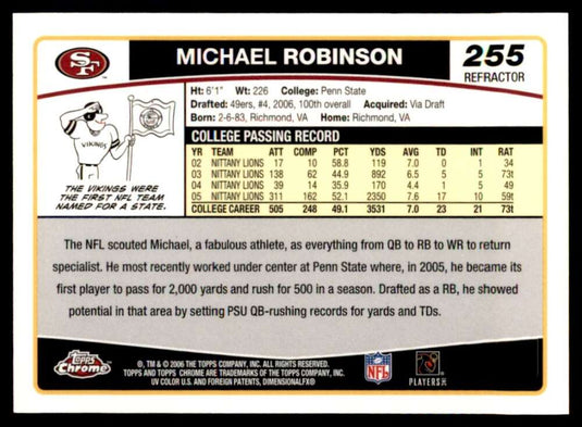 2006 Topps Chrome Refractor Michael Robinson