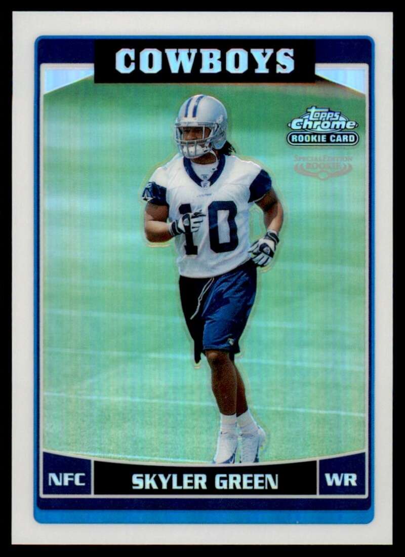 Load image into Gallery viewer, 2006 Topps Chrome Refractor Skyler Green #259 Dallas Cowboys Rookie RC Image 1
