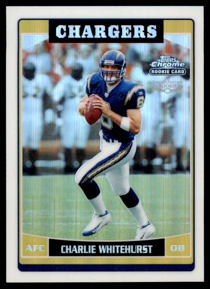 Load image into Gallery viewer, 2006 Topps Chrome Refractor Charlie Whitehurst #261 San Diego Chargers Rookie RC Image 1
