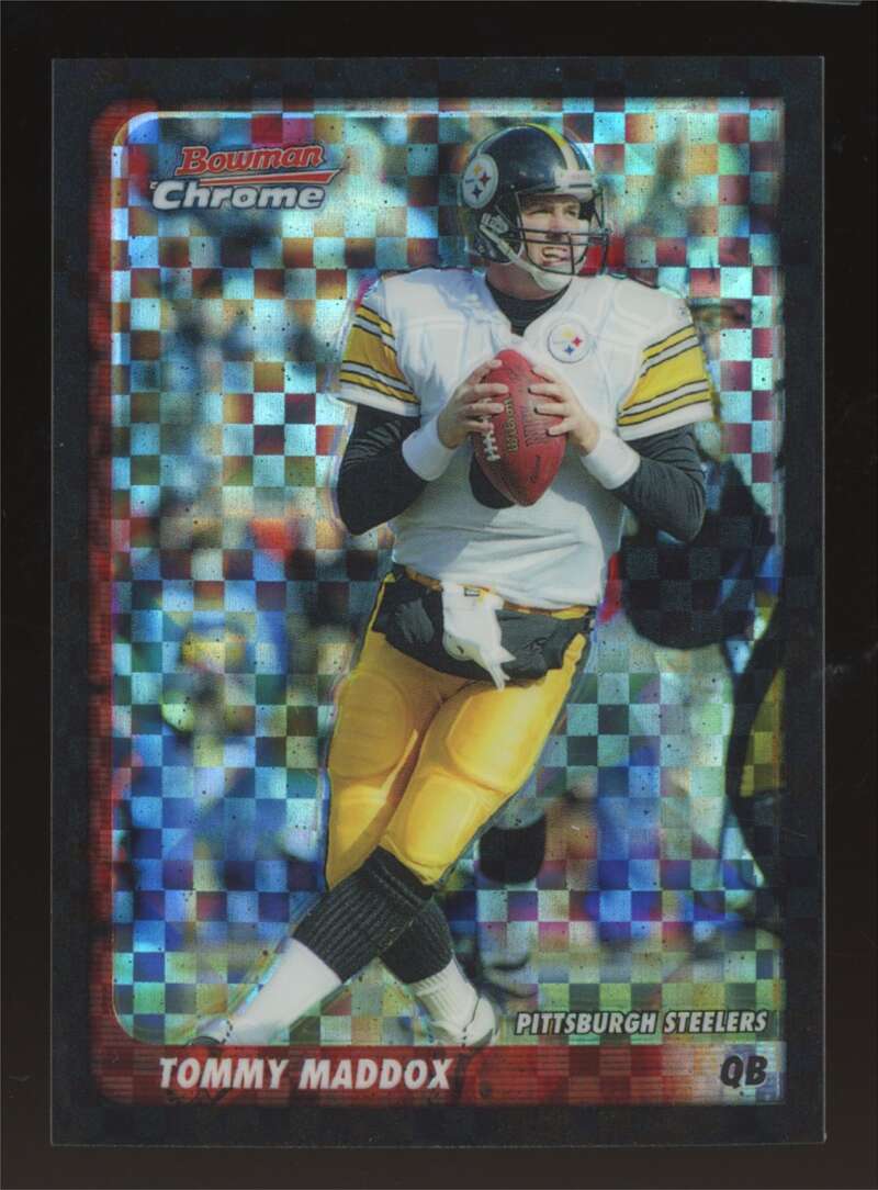 Load image into Gallery viewer, 2003 Bowman Chrome Xfractor Tommy Maddox #12 Pittsburgh Steelers /250 Image 1
