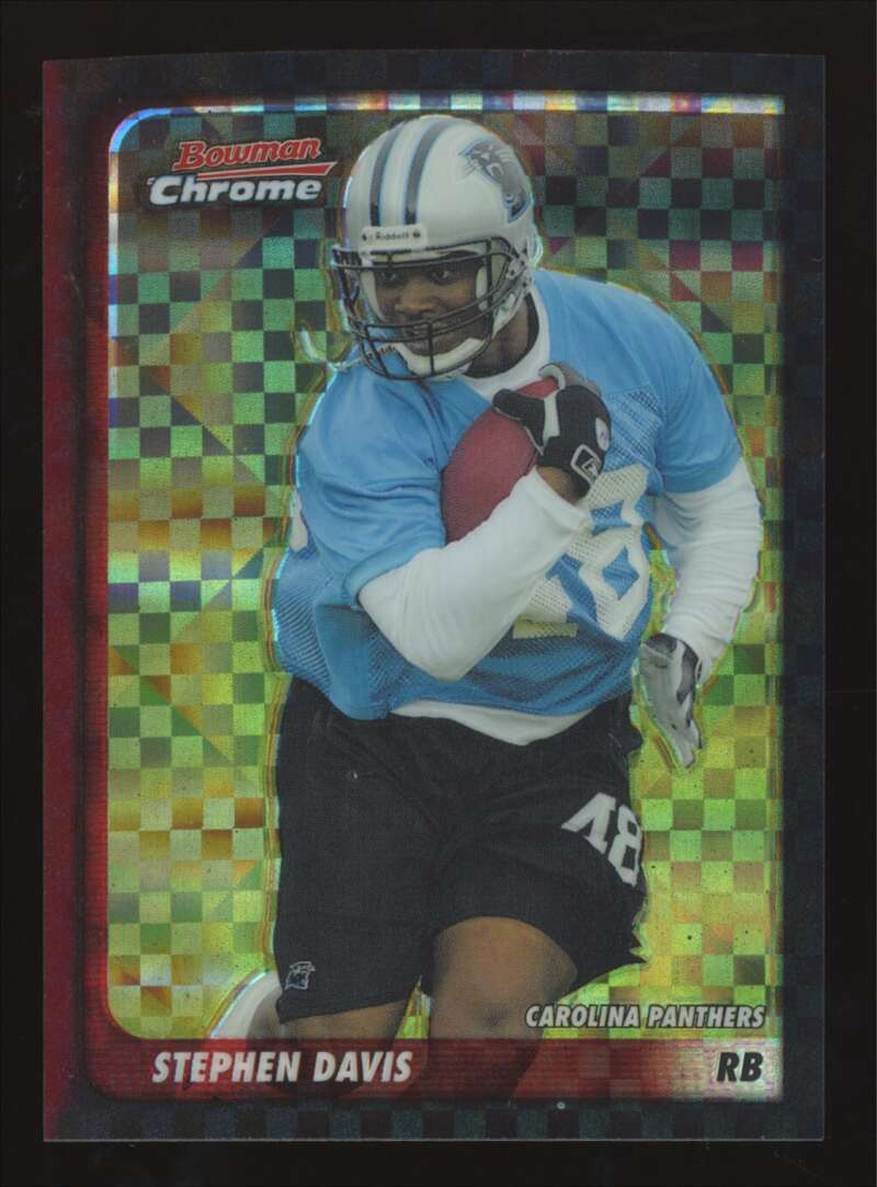 Load image into Gallery viewer, 2003 Bowman Chrome Xfractor Stephen Davis #16 Carolina Panthers /250 Image 1
