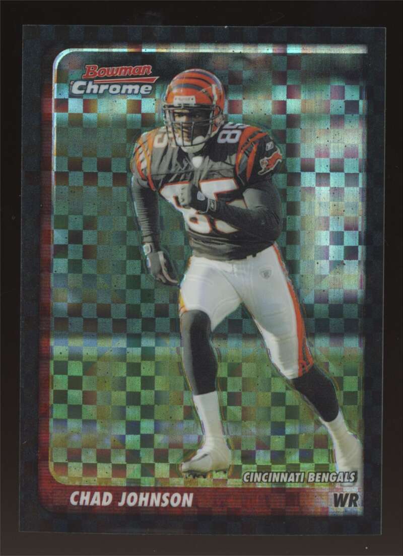 Load image into Gallery viewer, 2003 Bowman Chrome Xfractor Chad Johnson #17 Cincinnati Bengals /250 Image 1
