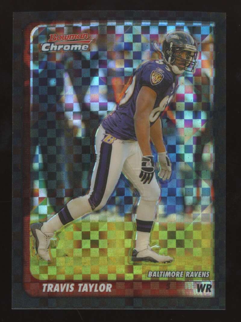 Load image into Gallery viewer, 2003 Bowman Chrome Xfractor Travis Taylor #39 Baltimore Ravens /250 Image 1
