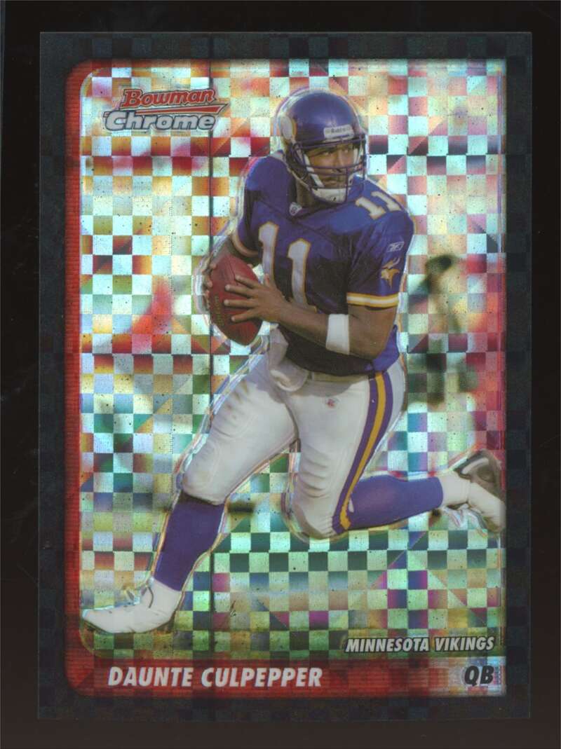 Load image into Gallery viewer, 2003 Bowman Chrome Xfractor Daunte Culpepper #44 Minnesota Vikings /250 Image 1
