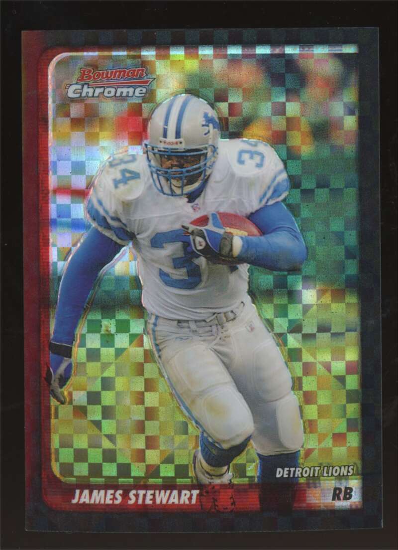 Load image into Gallery viewer, 2003 Bowman Chrome Xfractor James Stewart #84 Detroit Lions /250 Image 1
