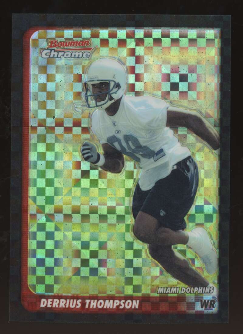 Load image into Gallery viewer, 2003 Bowman Chrome Xfractor Derrius Thompson #86 Miami Dolphins /250 Image 1
