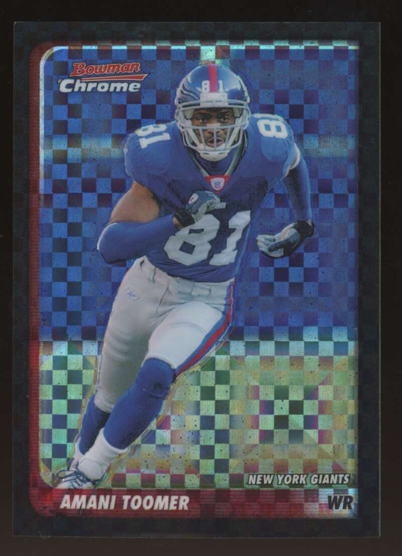 Load image into Gallery viewer, 2003 Bowman Chrome Xfractor Amani Toomer #106 New York Giants /250 Image 1
