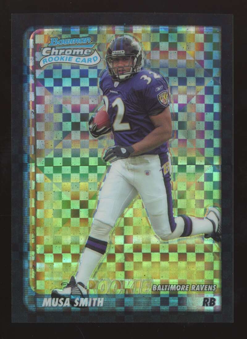 Load image into Gallery viewer, 2003 Bowman Chrome Xfractor Musa Smith #116 Baltimore Ravens /250 Image 1
