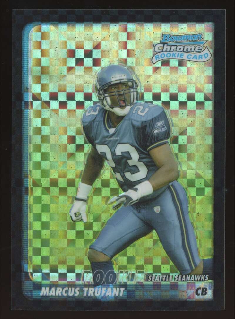 Load image into Gallery viewer, 2003 Bowman Chrome Xfractor Marcus Trufant #127 Seattle Seahawks /250 Image 1
