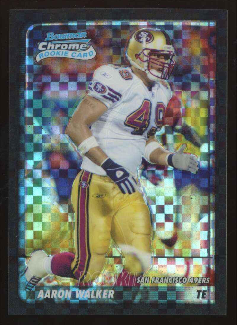 Load image into Gallery viewer, 2003 Bowman Chrome Xfractor Aaron Walker #129 San Francisco 49ers /250 Image 1
