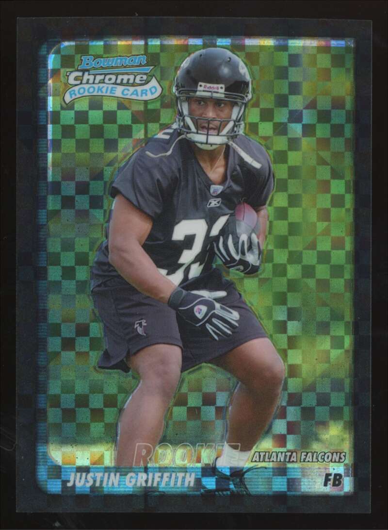 Load image into Gallery viewer, 2003 Bowman Chrome Xfractor Justin Griffith #136 Atlanta Falcons /250 Image 1
