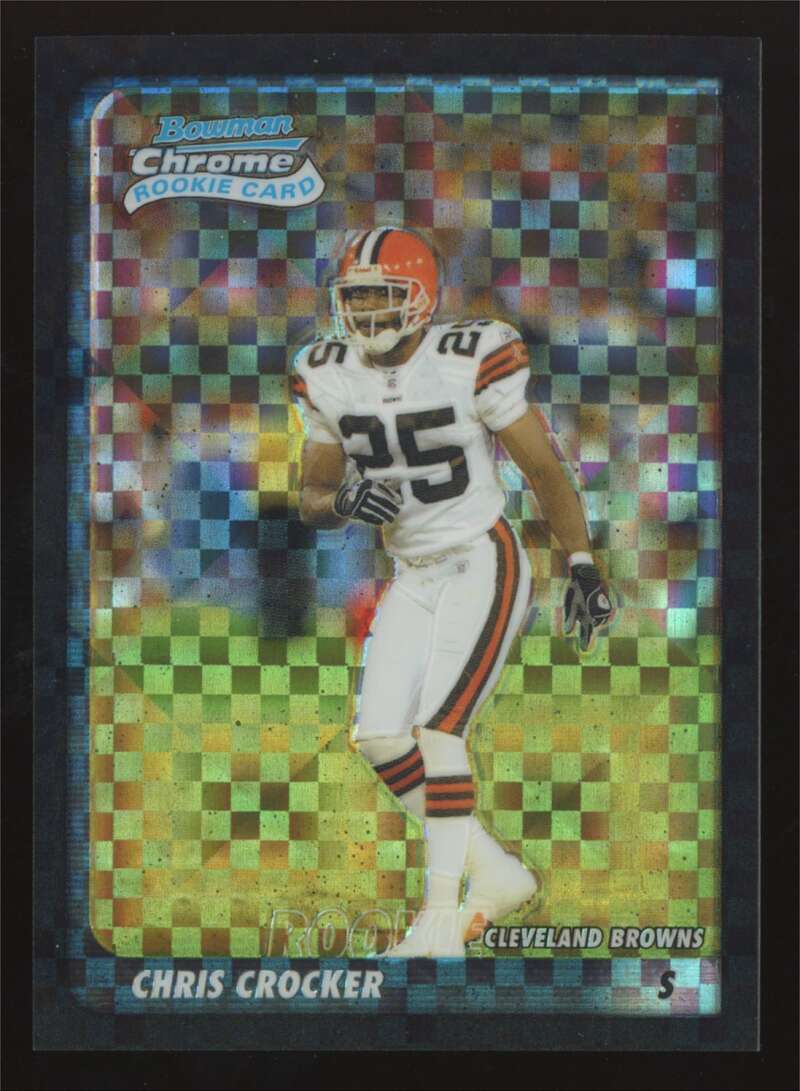 Load image into Gallery viewer, 2003 Bowman Chrome Xfractor Chris Crocker #138 Cleveland Browns /250 Image 1
