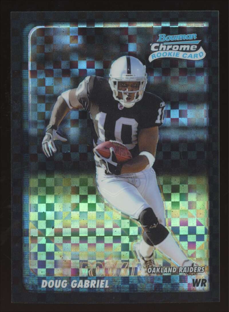 Load image into Gallery viewer, 2003 Bowman Chrome Xfractor Doug Gabriel #139 Oakland Raiders /250 Image 1
