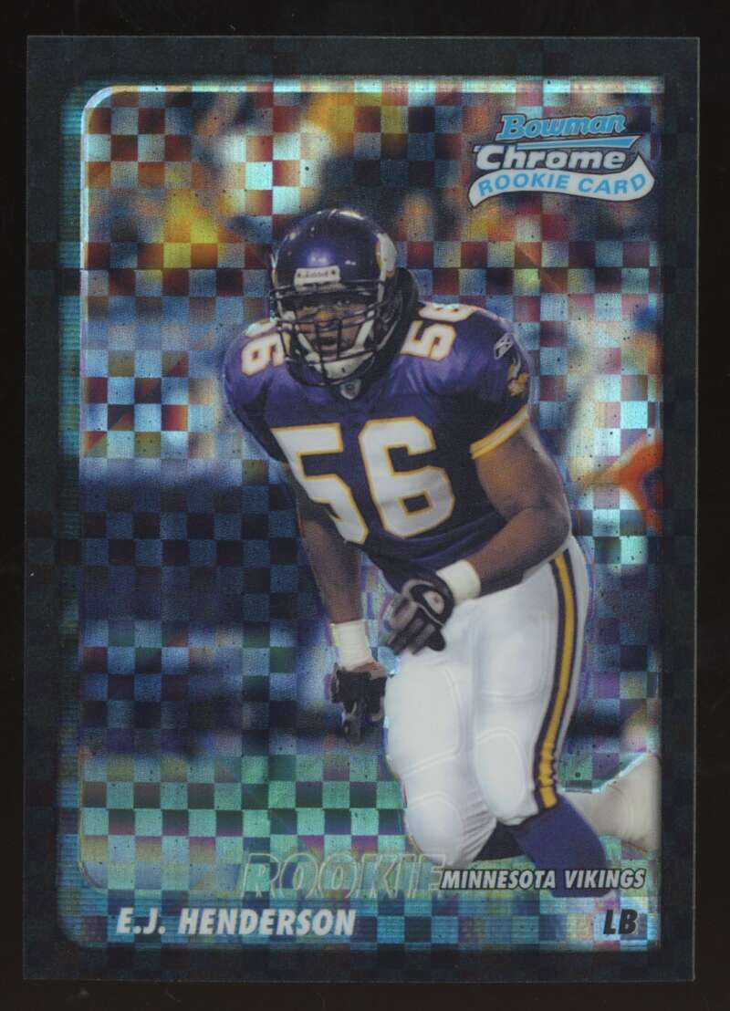 Load image into Gallery viewer, 2003 Bowman Chrome Xfractor E.J. Henderson #143 Minnesota Vikings /250 Image 1
