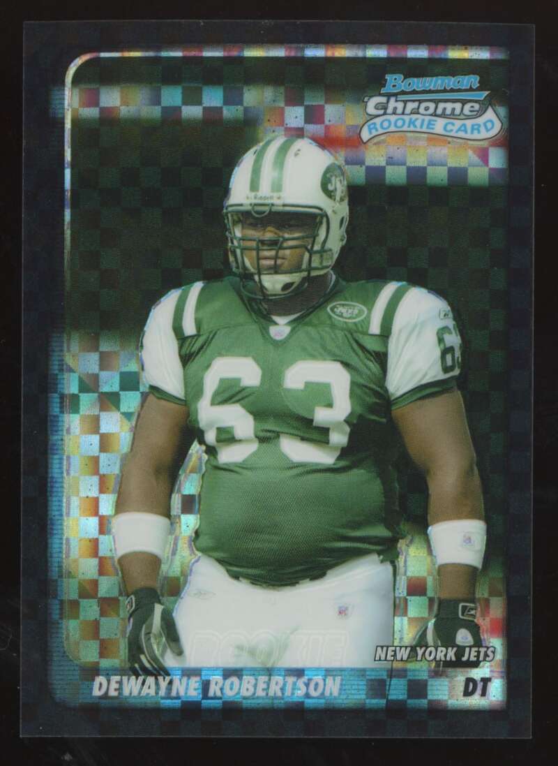 Load image into Gallery viewer, 2003 Bowman Chrome Xfractor DeWayne Robertson #145 New York Jets /250 Image 1
