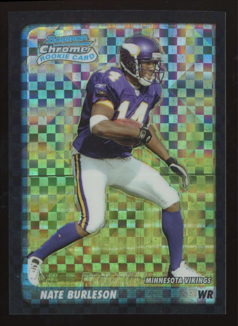 Load image into Gallery viewer, 2003 Bowman Chrome Xfractor Nate Burleson #155 Minnesota Vikings /250 Image 1
