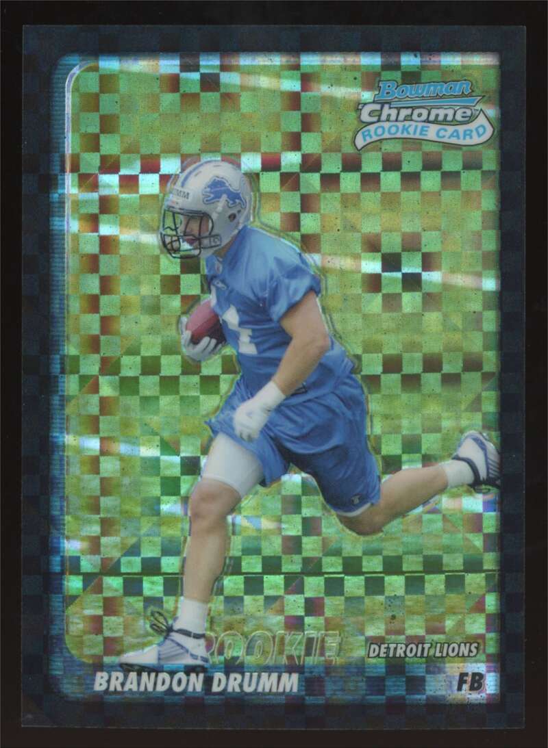 Load image into Gallery viewer, 2003 Bowman Chrome Xfractor Brandon Drumm #160 Detroit Lions /250 Image 1
