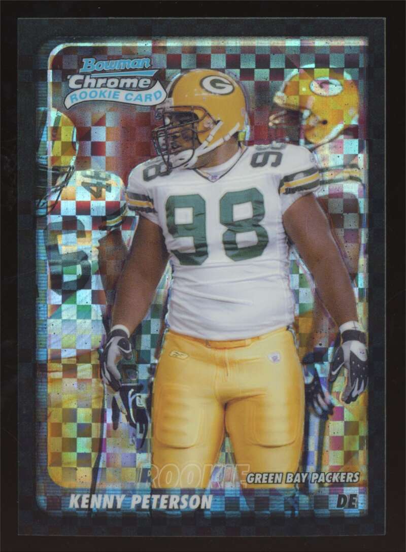 Load image into Gallery viewer, 2003 Bowman Chrome Xfractor Kenny Peterson #164 Green Bay Packers /250 Image 1
