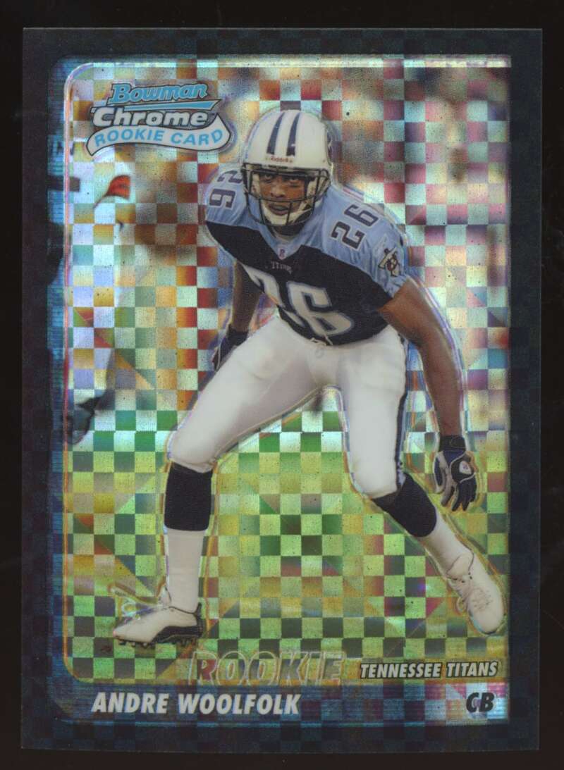 Load image into Gallery viewer, 2003 Bowman Chrome Xfractor Andre Woolfolk #170 Tennessee Titans /250 Image 1
