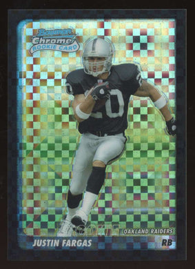 2003 Bowman Chrome Xfractor Justin Fargas 