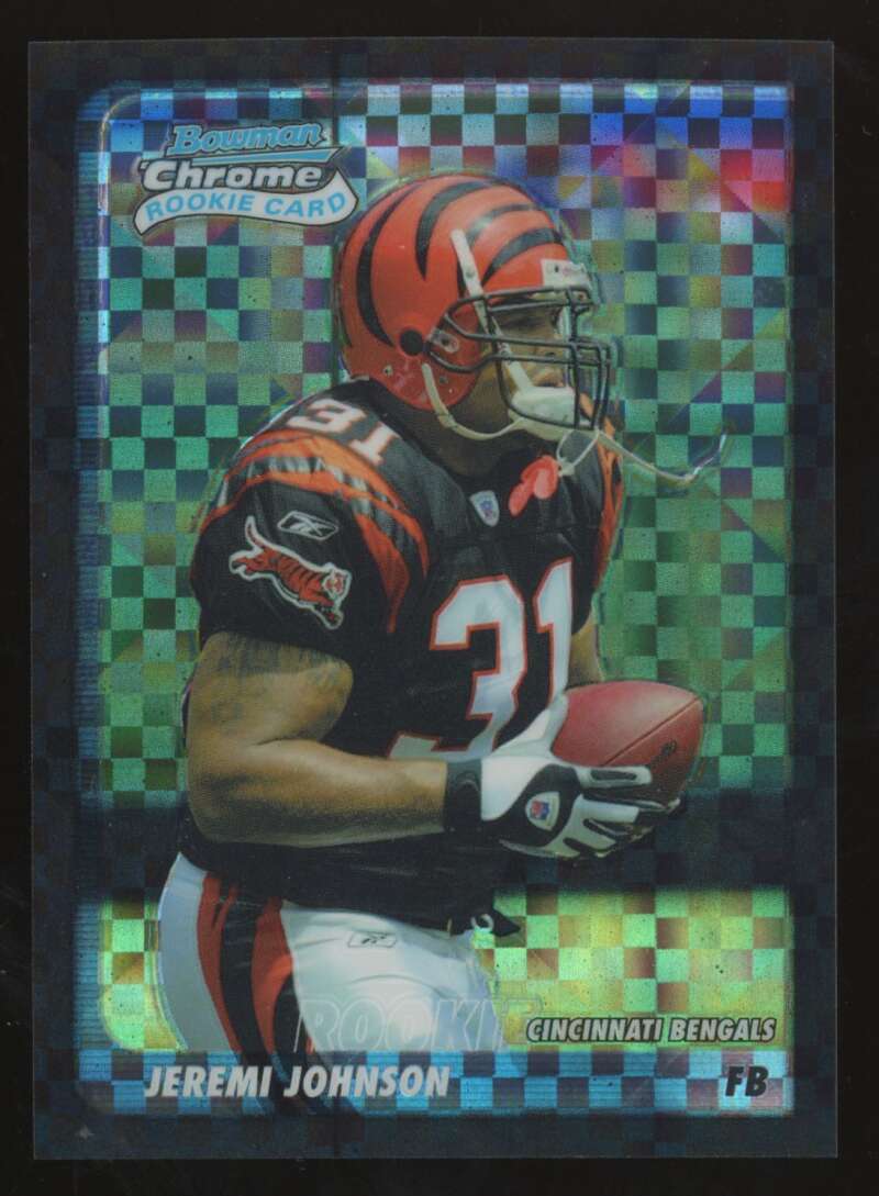 Load image into Gallery viewer, 2003 Bowman Chrome Xfractor Jeremi Johnson #177 Cincinnati Bengals /250 Image 1
