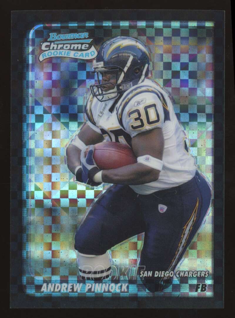 Load image into Gallery viewer, 2003 Bowman Chrome Xfractor Andrew Pinnock #183 San Diego Chargers /250 Image 1
