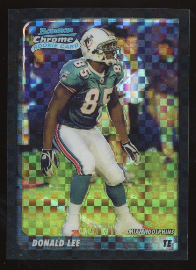 Load image into Gallery viewer, 2003 Bowman Chrome Xfractor Donald Lee #210 Miami Dolphins /250 Image 1
